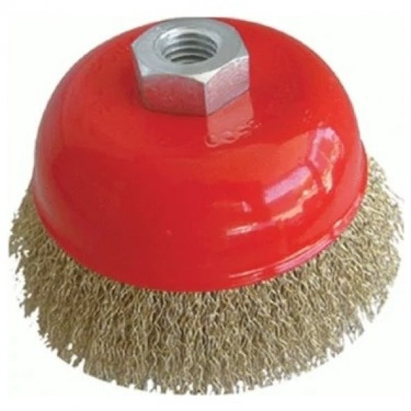 saçaklı çanak tel çelik fırça 65 MM  2 adet - 2