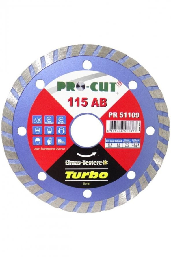 51109 Ab (TURBO) Serisi Elmas Testere 115 Mm ürün görseli