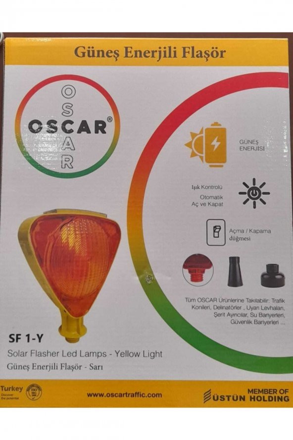 Solar Flaşörlü Ledli Lamba Sarı güneş enerjili - Resim 2