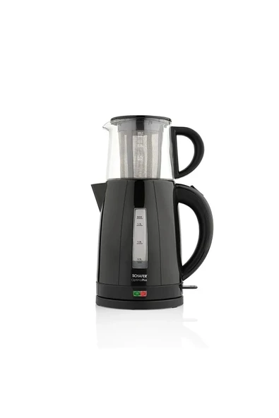 Hediyeli Optimal Plus Siyah Elektrikli Çay Makinesi Cam Demlik Çaycı Bölmeli Takı Kutusu - 2