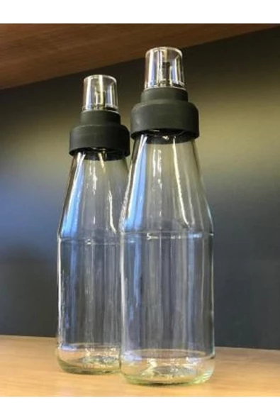 2 Adet 720 Ml Akıllı Damlatmaz Cam Yağlık Sirkelik Seti Sızdırmaz Sosluk - Resim 5