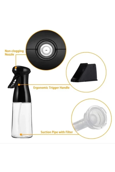 Sprey Yağdanlık, Airfryer için Yağdanlık Püskürtmeli Sprey Cam Şişe Zeytinyağı Sirke Püskürtüc - 2