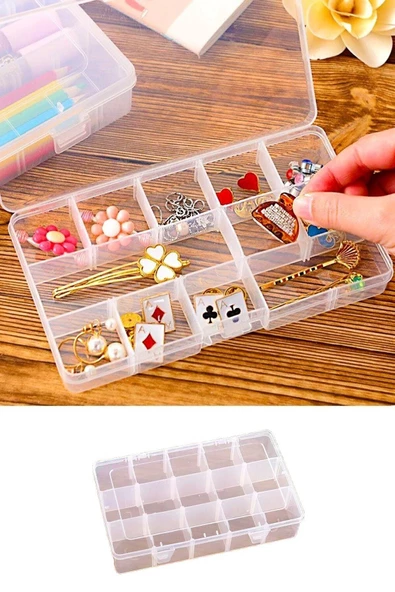 Ayarlanabilir Bölmeli Vida Ve Boncuk Kalem Kutusu - Resim 2