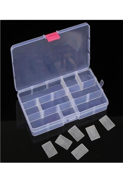 Ayarlanabilir Bölmeli Vida Ve Boncuk Kalem Kutusu ürün görseli