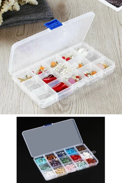 Ayarlanabilir Bölmeli Vida Ve Boncuk Kalem Kutusu - Resim 5