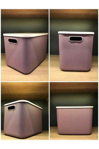 21 Lt Storage Mor Çok Amaçlı Dolap Içi Düzenleyici Kutu - Oyuncak Ve Çamaşır Sepeti - Resim 2