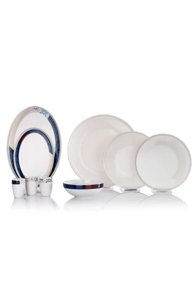 Adel Motif Yemek Takımı 56 Parça-platin - 2