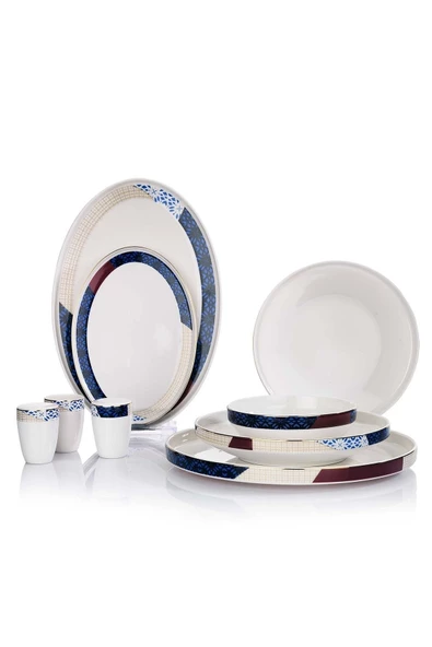 Adel Motif Yemek Takımı 56 Parça-platin
