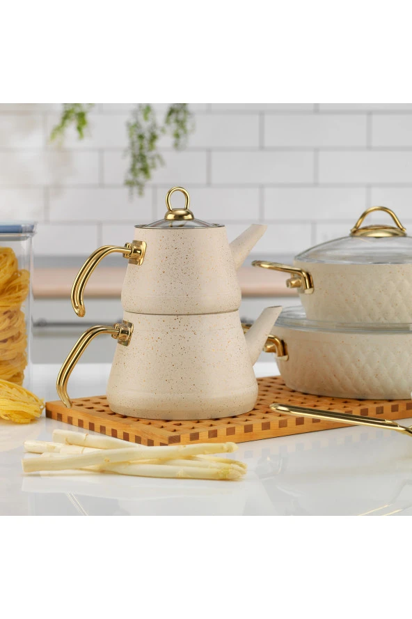 New Range Yanmaz Yapışmaz Çeyiz Seti-11 Parça-beyaz - Resim 4