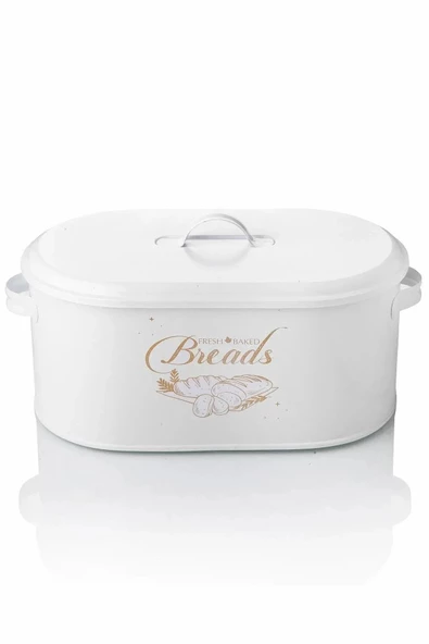 Siyah Ve Beyaz 2'li Ekmeklik Seti Büyük Boy Kapaklı Metal Dekoratif Ekmek Saklama Kutusu - 4