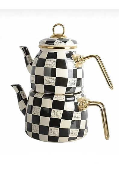 Elite Class Çaydanlık Takımı Damalı Desen - 2