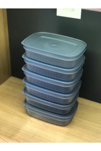 6'lı 600 Ml Kapaklı Mini Saklama Kabı -kahvaltılık- Buzdolabı Kabı 600ml Mutfak Düzenleyici - 4