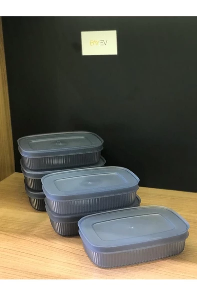 6'lı 600 Ml Kapaklı Mini Saklama Kabı -kahvaltılık- Buzdolabı Kabı 600ml Mutfak Düzenleyici