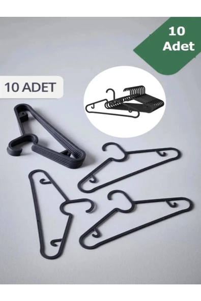 10 Adet Elbise Askısı - Gömlek Kravat Askısı Plastik Askı Ikea Model Askı Dolap Askısı