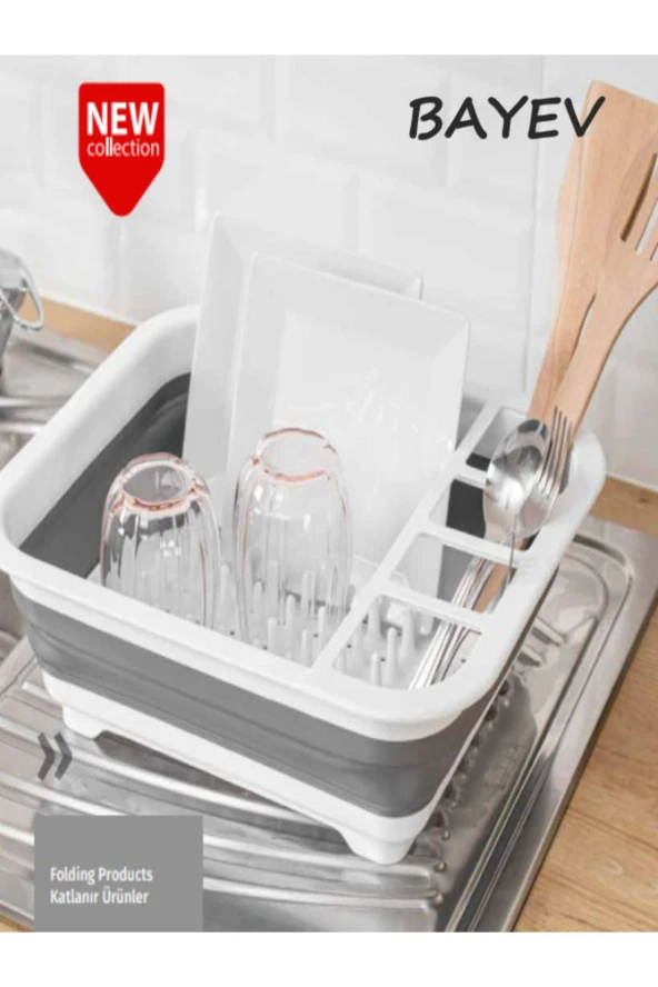Ak 763 Katlanır Tabaklık - Bulaşık Kurutmalık Kaşıklık Kurutmalık ürün görseli