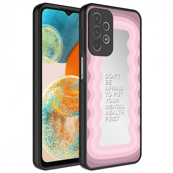 Samsung A53 5G Kılıf Aynalı Desenli Kamera Korumalı Parlak Mirror Kapak