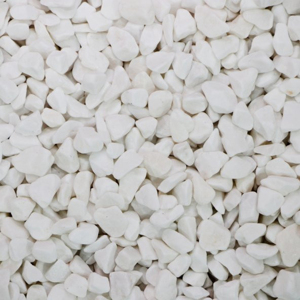 10 Kg Beyaz Taş Beyaz Çakıl Taşı Teraryum Süsü Fanus Taşı Akvaryum Taşı1-2 cm çapında - 2