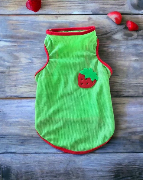 Pink Strawberry Atlet Köpek Kıyafeti  Köpek Elbisesi - Resim 6