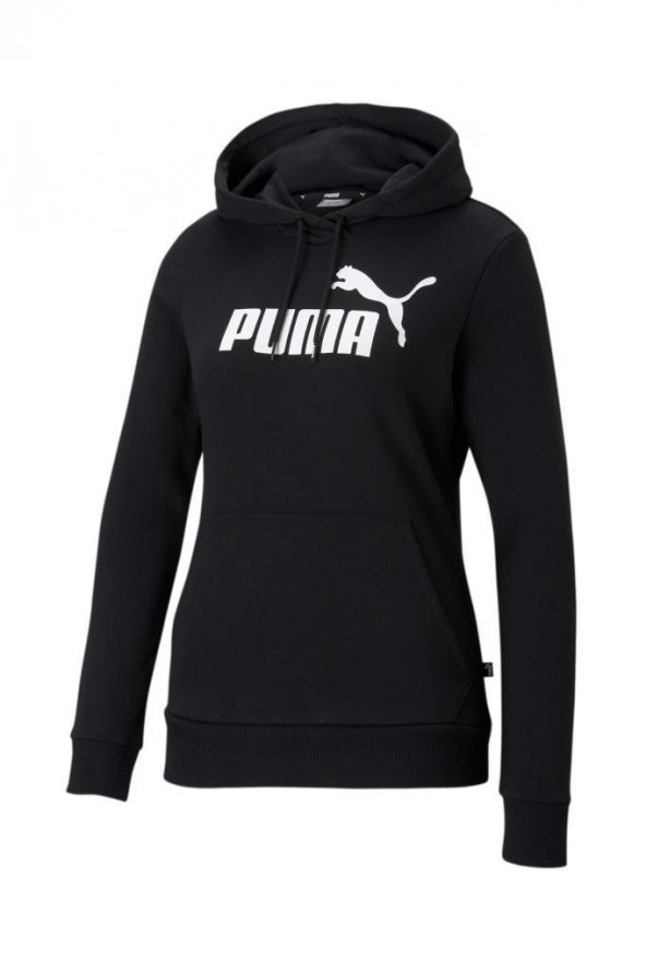 Puma ESS Logo Hoodie Kadın Sweatshirt Siyah XS-XL