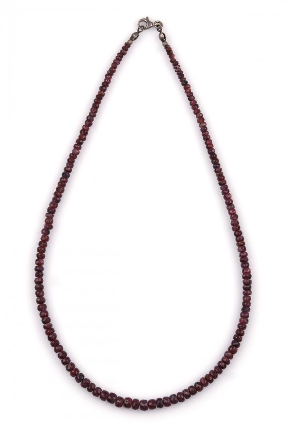 Yakut Doğal Taş Kolye Hint Kesim