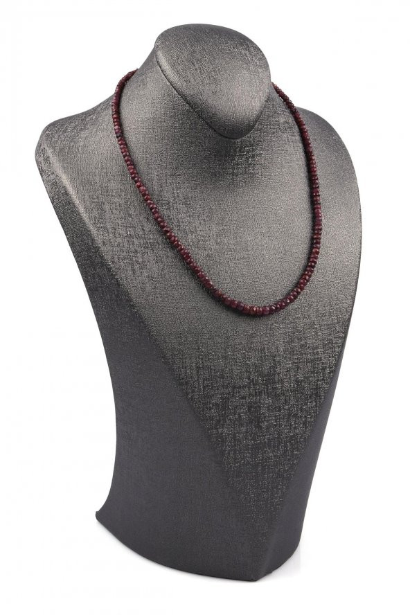 Yakut Doğal Taş Kolye Hint Kesim - 2