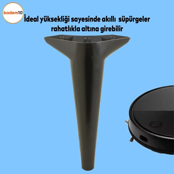 Aspen Lüks Mobilya Kanepe Koltuk Tv Ünitesi Konsol Ayağı Ayakları 24 Cm Siyah Ayak (4 ADET) - 7