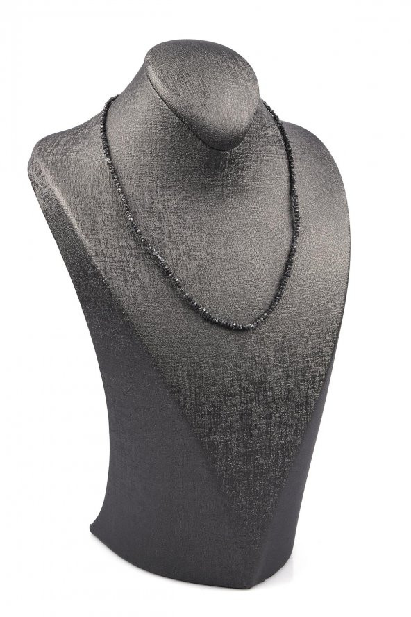 Elmas Doğal Taş Kolye Hint Kesim - Resim 2