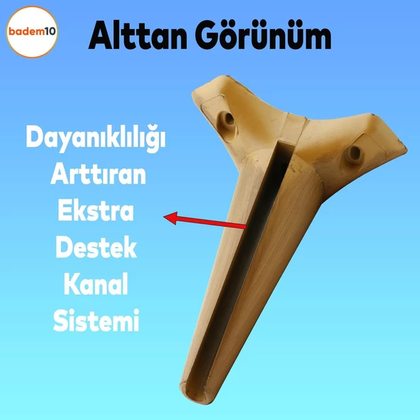 Aspen Lüks Mobilya Kanepe Koltuk Tv Ünitesi Konsol Ayağı Ayakları 20 Cm Koyu Ceviz (4 ADET) - Resim 6