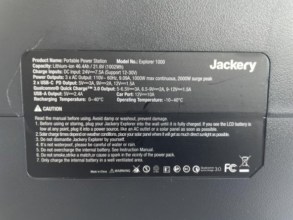 Jackery Explorer 1000 Taşınabilir Güç Kaynağı (Kutusuz) - 8