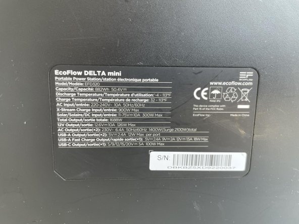 EcoFlow Delta Mini Taşınabilir Güç Kaynağı 882Wh (Kutusuz) - 10