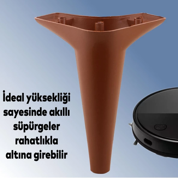 Aspen Lüks Mobilya Kanepe Koltuk Tv Ünitesi Konsol Ayağı Ayakları 24 Cm Kahverengi Ayak (4 ADET) - 7
