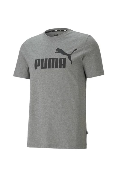 Puma ESS Logo Tee Erkek T-shirt Gri S-XXL