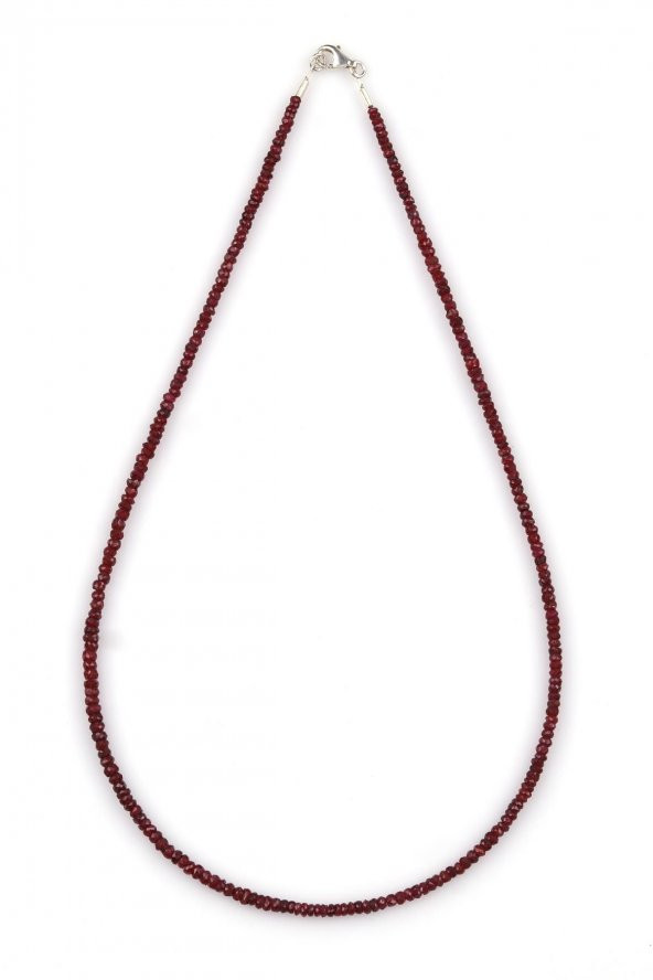 Yakut ( AA Kalite ) Doğal Taş Hint Kesim Kolye