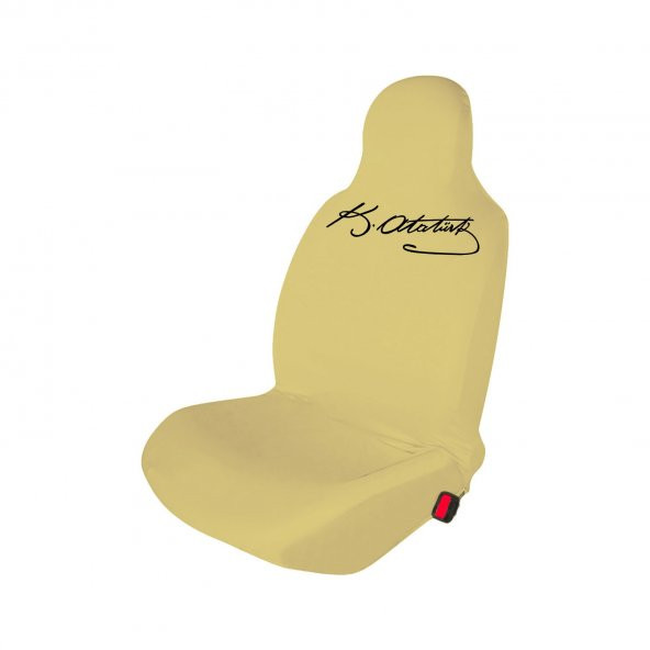 Özdemir Teks Toyota Carina Araba Koltuk Kılıfı K.Atatürk Baskılı Penye Servis Kılıfı Kremrengi - Resim 1