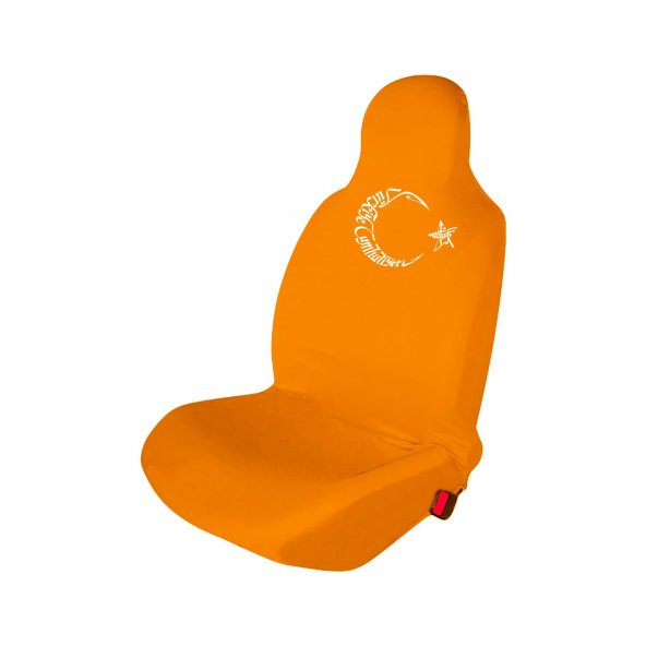 Özdemir Teks Daewoo Matiz Araç Koltuk Kılıfı Ay Yıldız Baskılı Penye Servis Kılıfı Turuncu ürün görseli