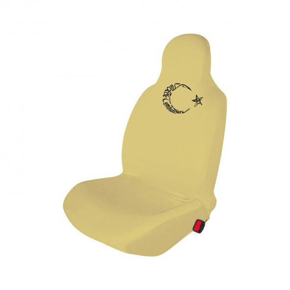 Özdemir Teks Volkswagen Transporter Oto Koltuk Kılıfı Ay Yıldız Baskılı Penye Servis Kılıfı Kremrengi ürün görseli