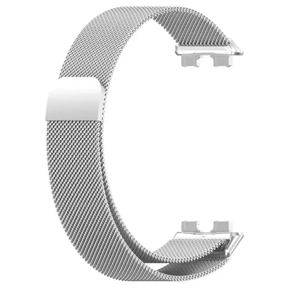 Huawei Band 8 Kordon Metal Mıknatıslı Hasır Kayış - 3