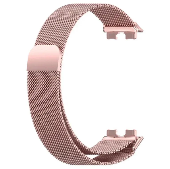 Huawei Band 8 Kordon Metal Mıknatıslı Hasır Kayış - 5