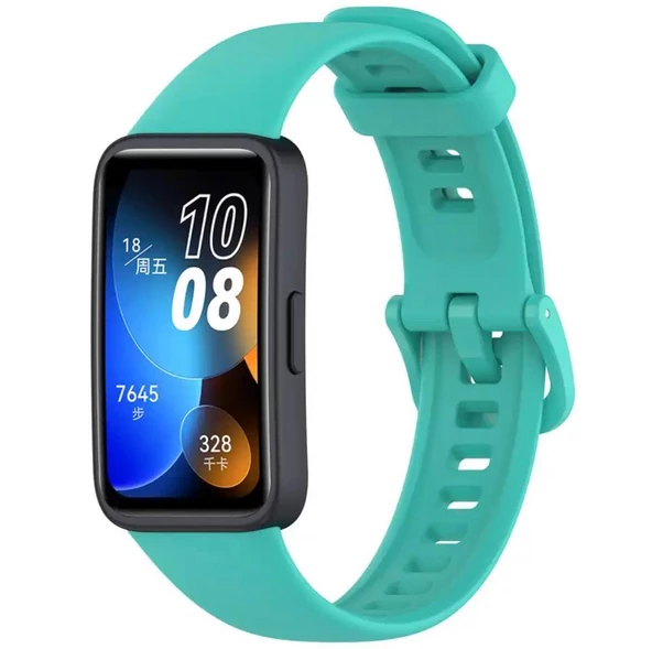 Huawei Band 8 Uyumlu Kordon Silikon Klasik Jel Kayış - 5