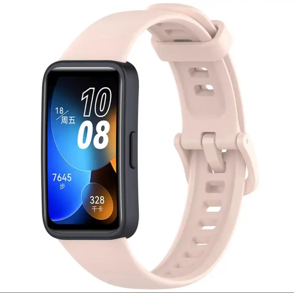 Huawei Band 8 Uyumlu Kordon Silikon Klasik Jel Kayış - 4