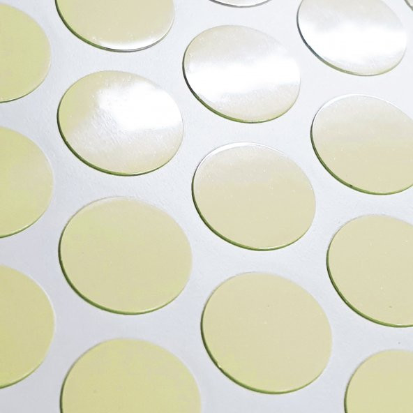 AletÇantam Yapışkanlı Tıpa Mobilya Dolap Vida Kapatma Gizleme Yapıştırma Kapağı Parlak Krem -100 Adet - 2