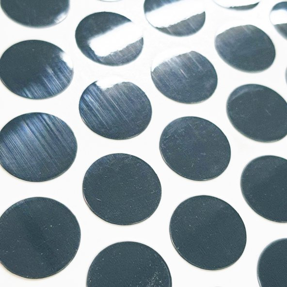 AletÇantam Yapışkanlı Tıpa Mobilya Dolap Vida Kapatma Gizleme Yapıştırma Kapağı Parlak Antrasit Gri -100 Adet - 2