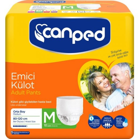 Canped Emici Külot 10 Adet Orta Medium Hasta Bezi