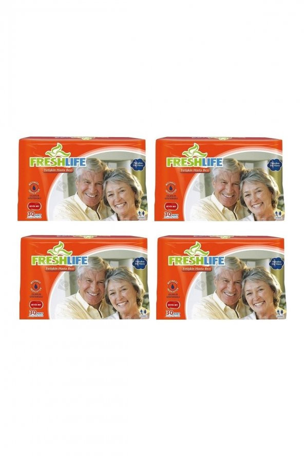 Yetişkin Hasta Bezi Large Büyük Boy 120 Adet 30*4 Adet