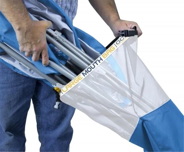 Gci Outdoor SunShade Captain's Chair Güneşlikli Katlanır Plaj Sandalyesi Mavi - 5