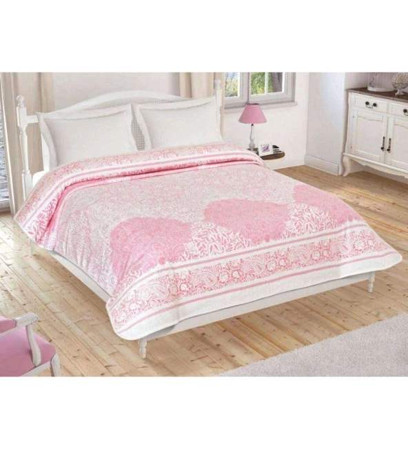 TAÇ ARYAN ÇİFT KİŞİLİK PEMBE BATTANİYE