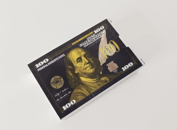 İskambil Poker Parti Noel Altın Oyun Kartları 100 Su Geçirmez Plastik Eğlence - 9