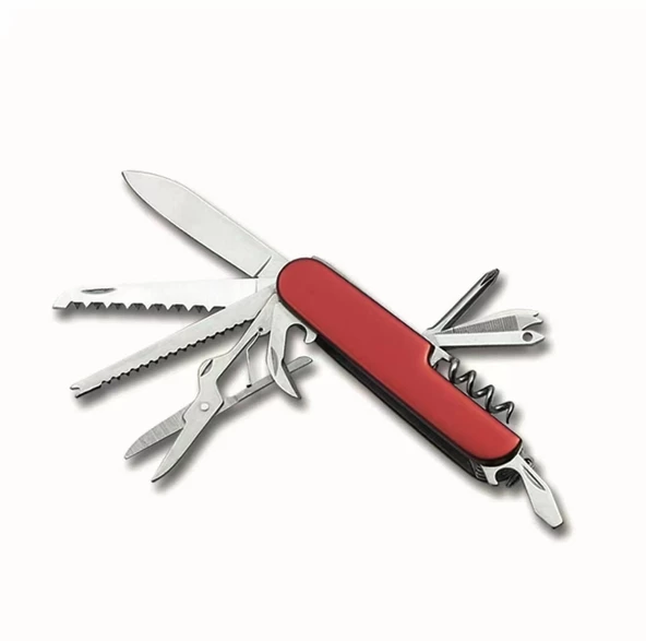 Kaliteli 13 fonksiyonlu Çakı Deprem Çantası ve Kamp İçin İdeal Portatif  Cep Çakısı - 6