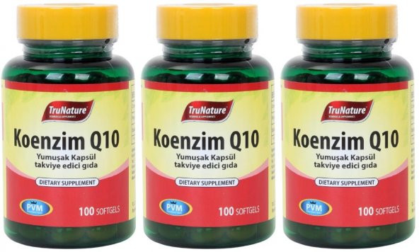 Trunature Coenzyme Q10 3x100 Softgel Koenzim Royal Jelly Omega 3