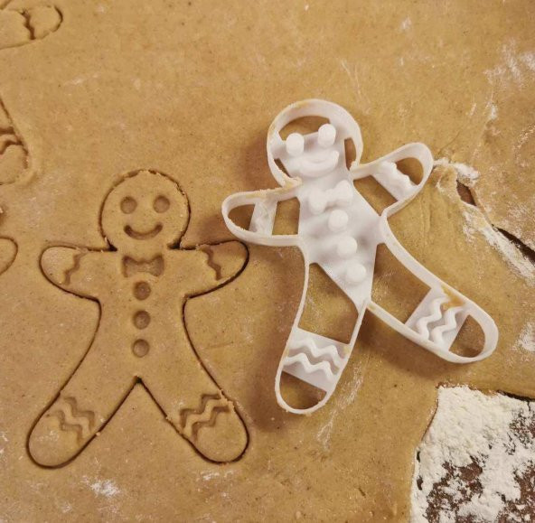 Gingerbread Adam Çerez Kurabiye Kesici Kalıp Plastik Aparat